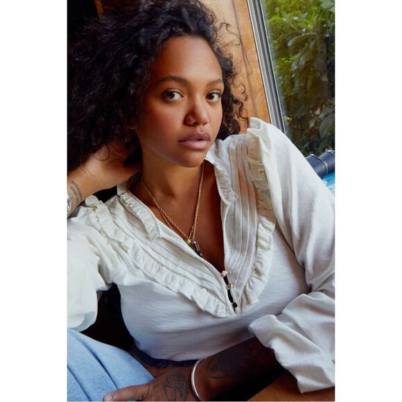 Nation LTD Quintana Yoked Top Sz M - Picture 5 of 12